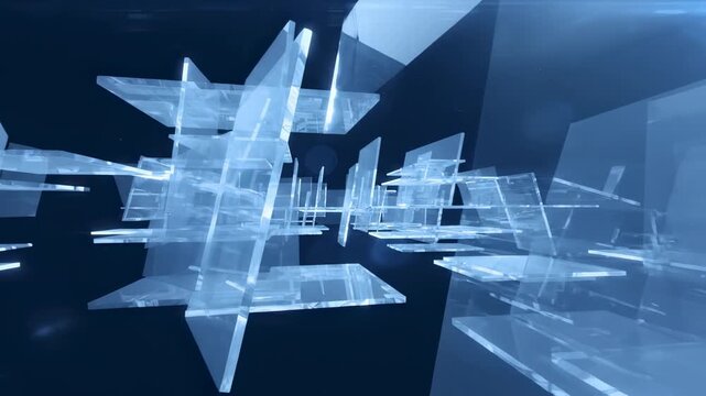 Abstract Glass Structure Exploring in Transparent Geometric Space