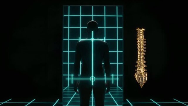 Continuous Smart Mirror Posture Scan and Spine Realignment Loop