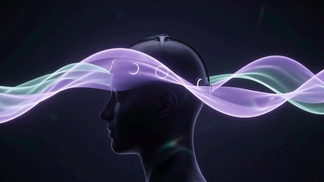 Undulating Silk Sine Ribbon Emergence and Theta Brainwave Flow