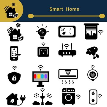 Smart Home Technology and Automation Icons