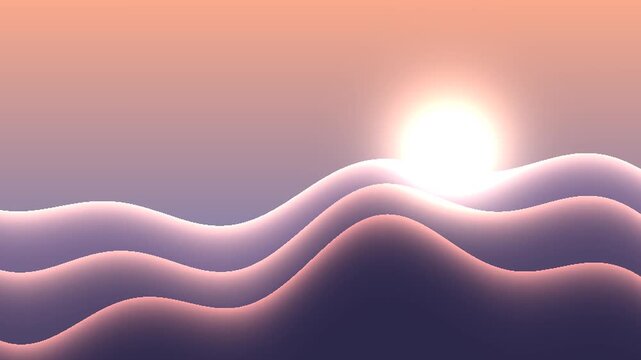 Layered Mountain Silhouettes at Dawn Parallax Drift