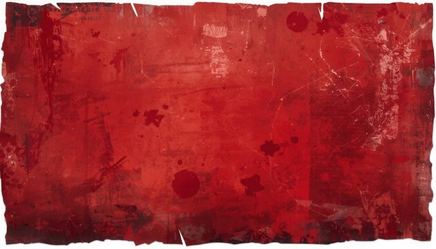 Abstract Red Grunge Texture: A distressed and textured backdrop with splashes and smudges of vibrant red, creating a dramatic and artistic feel.