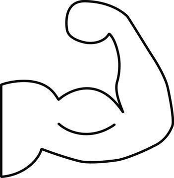Minimalist line of biceps flexion muscle flex arm flexure