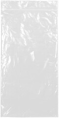 Obraz na płótnie Canvas Highly Wrinkled Clear Plastic Zip Lock Bag Overlay Texture on Black