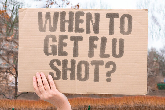 "When to get flu shot?" People ask about the best timing for annual influenza vaccination. FLU. SHOT. TIMING. VACCINATION. AUTUMN.