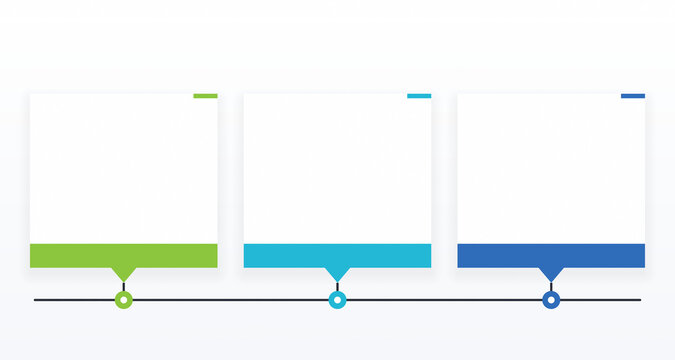 3 step timeline infographic template banner card diagram