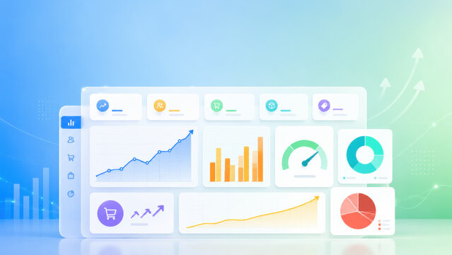 Market data presenting market trends strategic planning measurable growth and clear modern business performance indicators