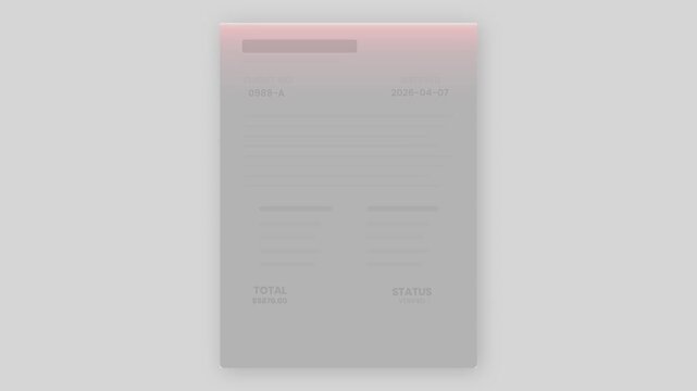 Document data extraction animation with scanned fields animation featuring data parsing process