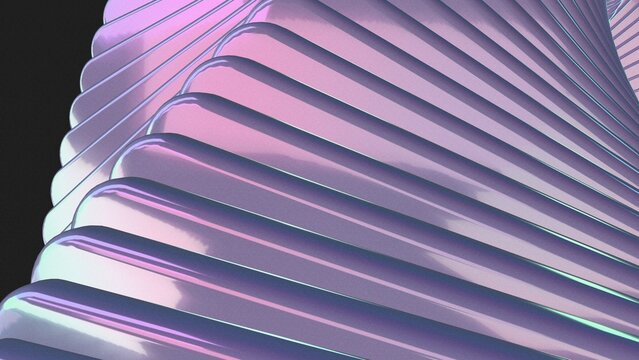 Close-up of glossy pink and lavender ribs filling the frame