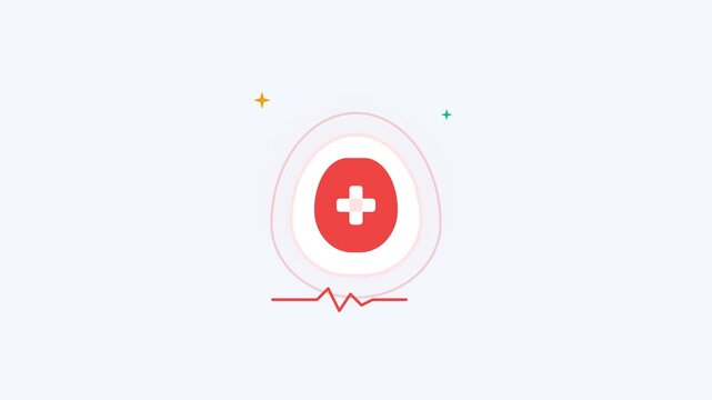 Medical cross shield icon representing healthcare and safety design elements in a clean vector illustration.