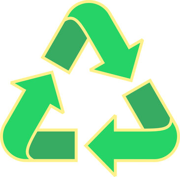 Minimalist Recycling Renewable Loop Eco Safety Environment Arrows Symbol Icon Graphic Vector Illustration