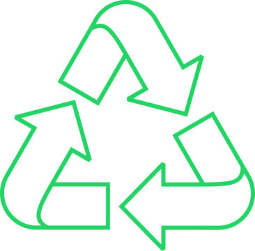 Minimalist Recycling Renewable Loop Eco Safety Environment Arrows Symbol Icon Graphic Vector Illustration