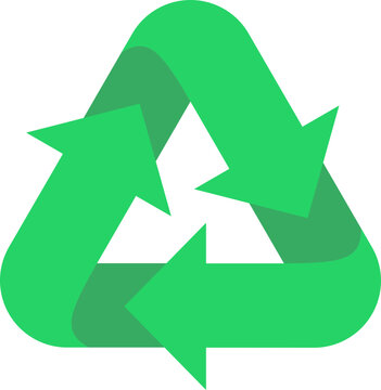Minimalist Recycling Renewable Loop Eco Safety Environment Arrows Symbol Icon Graphic Vector Illustration