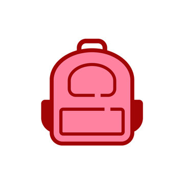 red bag isolated on white background