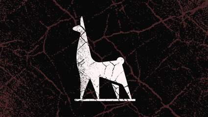 Fototapeta premium Llama symbol,, color vector illustration