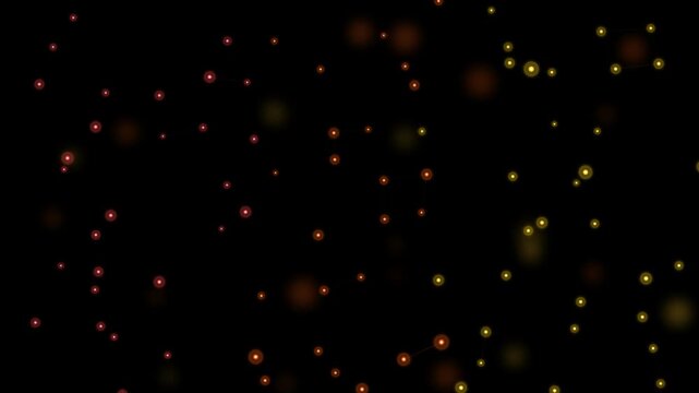 Solar Flare abstract plexus edge network animation with glowing particles