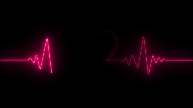 Line heart icon heartbeat rate health beat ecg medical vector. Icon illustration drawing line heart life outline curve graph electrocardiogram motion animated transparent background