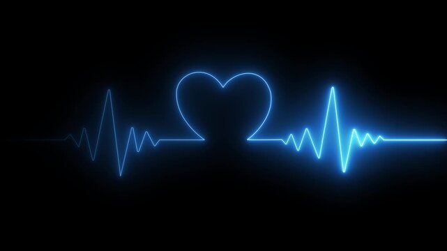 Line heart icon heartbeat rate health beat ecg medical vector. Icon illustration drawing line heart life outline curve graph electrocardiogram motion animated transparent background