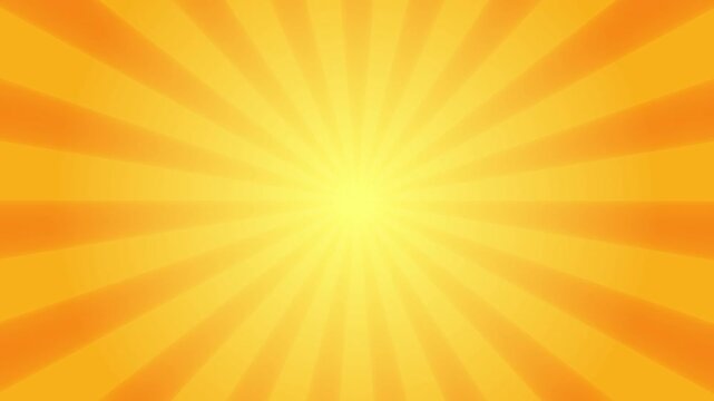 Animated Comic Sunburst Rays Background with Rotating Stripes, Abstract Cartoon Motion Graphics in 4K 