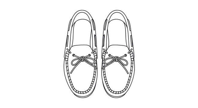 Illustration of a Pair of Boat Shoes.