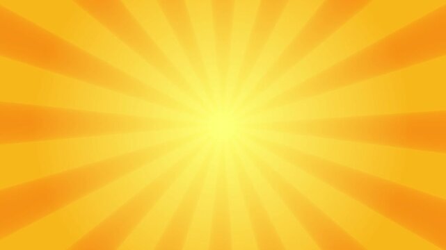 Animated Comic Sunburst Rays Background with Rotating Stripes, Abstract Cartoon Motion Graphics in 4K 