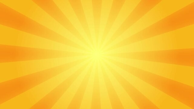 Animated Comic Sunburst Rays Background with Rotating Stripes, Abstract Cartoon Motion Graphics in 4K 