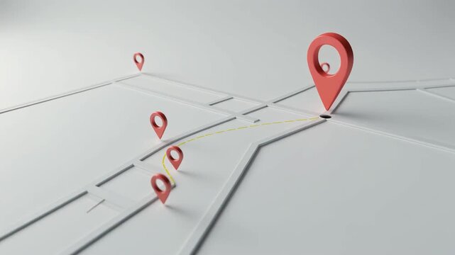 GPS Location Pin Marking a Travel Destination on a Map