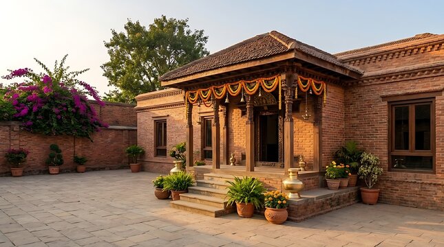 The muted copper roof gives this traditional villa a unique identity while the stone and timber details maintain a timeless character.