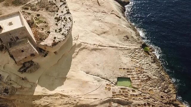 Wilderness of the coastline of Gozo Island, Malta