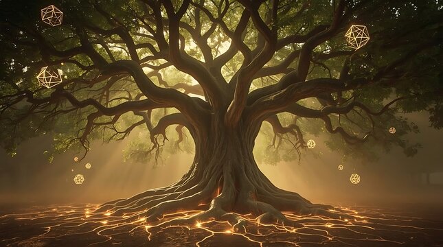 Golden Roots beneath a Philosophical Atmosphere