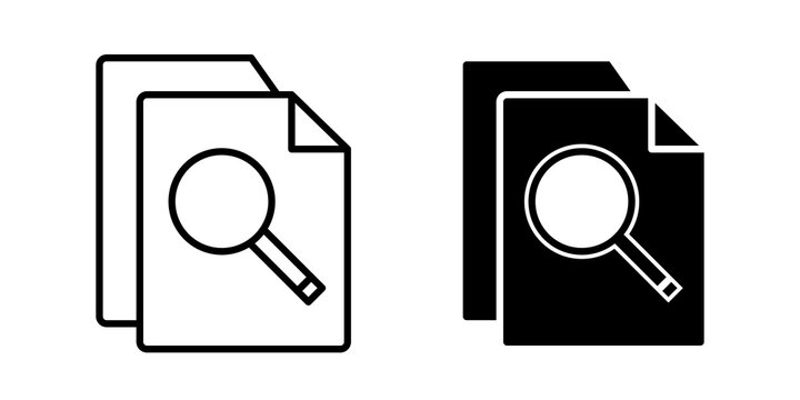 Case studies icon flat outline in black