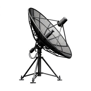 Satellite Dish Antenna for Communication and Signal Reception.