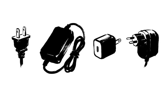 power adapter , Japanese ink brush painting set PNG