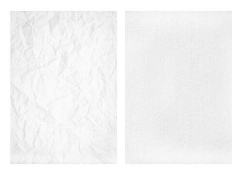 two sheet of paper or a4 paper fold isolated on white