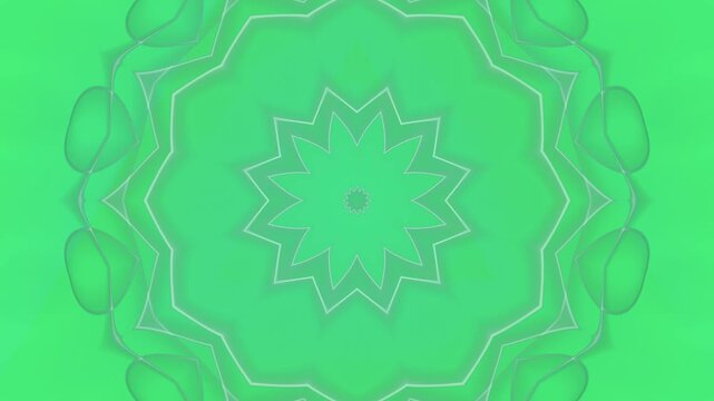 green abstract background with mandala patterns