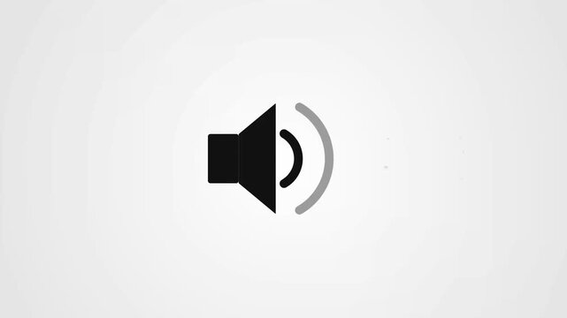 Minimalist black speaker icon representing volume and audio settings on a white background.