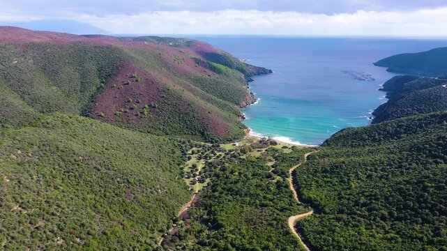 Wild landscape of Greece from the birds eye view
