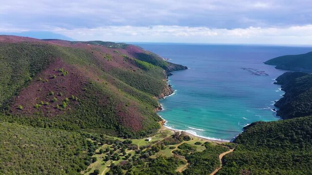 Wild landscape of Greece from the birds eye view
