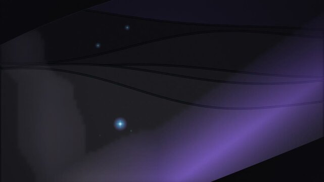 Abstract Dark Wave Background with Glowing Purple Light and Floating Sparkles Loop