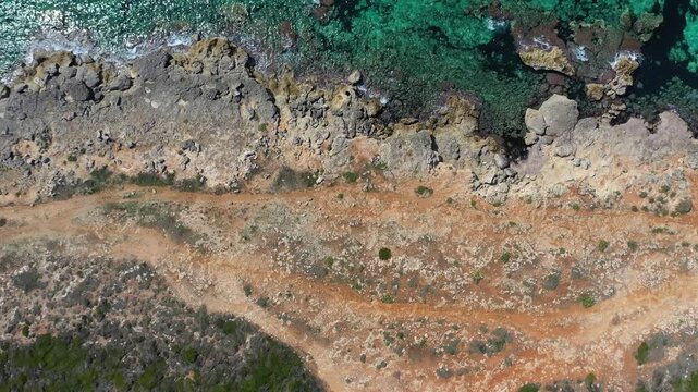 Italian coastline in Apulia region