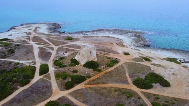 Italian coastline in Apulia region
