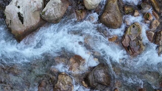 peja bistrica river flowing through rugova canyon in kosovo video