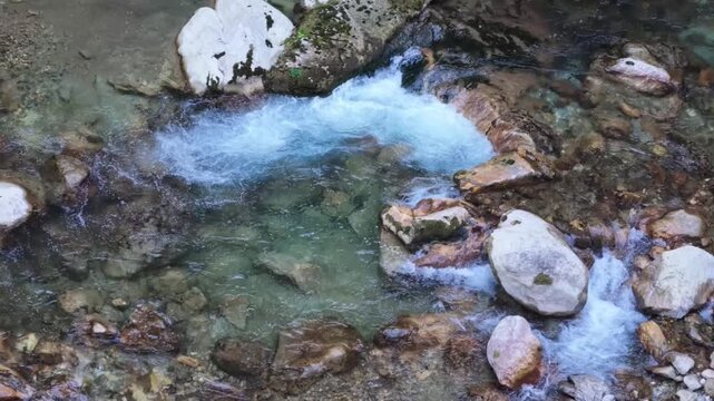 peja bistrica river flowing through the Rugova Canyon 