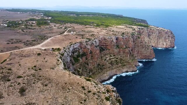 High cliffs of Formentera Island, Spain