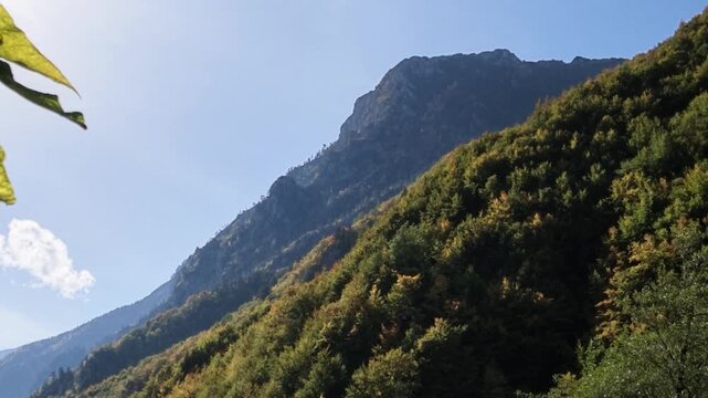 rugova mountains covered in colorful autumn foliage near peja kosovo video