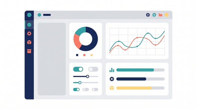 Dashboard interface vector illustration