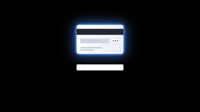 Credit card flips to show back side then payment form appears animation