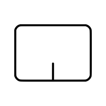 Laptop Trackpad Icon Outline. generative AI.