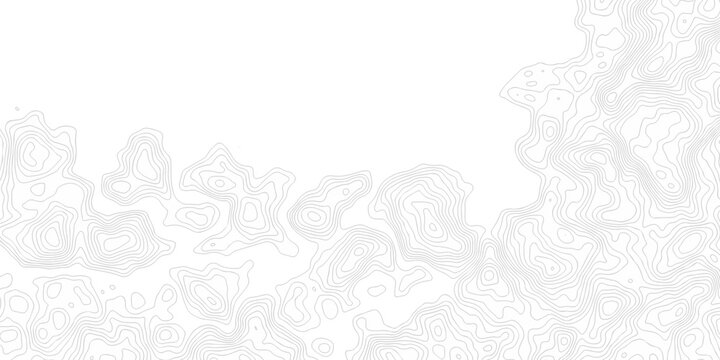 Pattern with lines The stylized height of the topographic map contour in lines and contours isolated on transparent. Black and white topography contour lines map isolated on white background.
