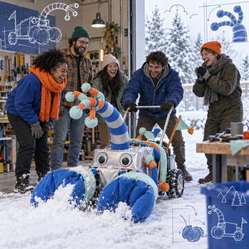 Maker Club Invents a Ridiculous Snow Helper